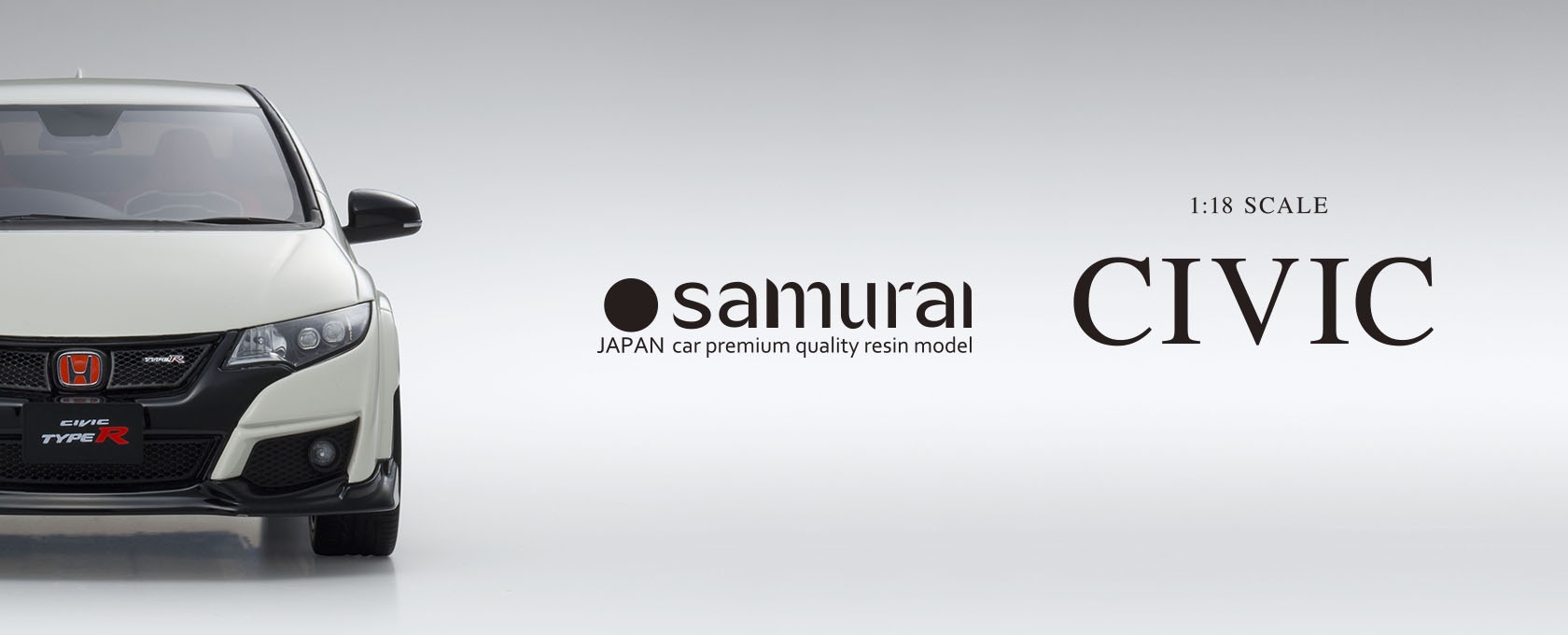 Kyosho Samurai 1/18 Honda Civic Type R White KSR18022W Diecast 