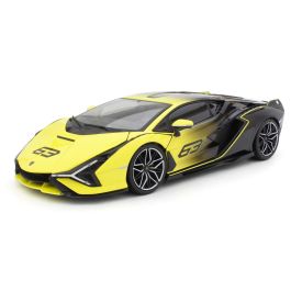 京商 ミニカー | Bburago 1/18 ランボルギーニ シアン FKP37 イエロー