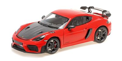 MINICHAMPS 1/18 ポルシェ ケイマン GT4 RS 2024 レッド/ヴァイザッハパッケージ  [No.110062120]