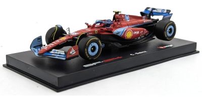 Bburago 1/43 フェラーリ SF-24 マイアミGP 2024 No.55 C.サインツ Jr. ドライバー付 クリアケース  [No.18-36843SMIA]