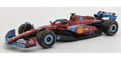 Bburago 1/43 フェラーリ SF-24 マイアミGP 2024 No.55 C.サインツ Jr. ウィンドウボックス  [No.18-36844SMIA]