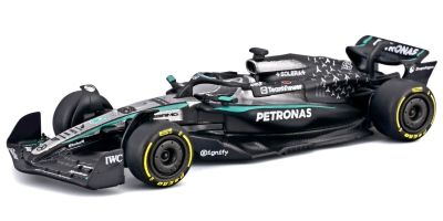 Bburago 1/64 メルセデス-AMG ペトロナス F1チーム Team W16 2025 オーストラリアGP No,63 G.ラッセル クリアケース/ドライバー無  [No.BUR58008R]