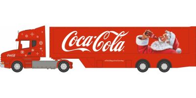 OXFORD 1/76 スカニア T キャブ ボックス トレーラー コカ・コーラ New Xmas  [No.OX76TCAB12C]