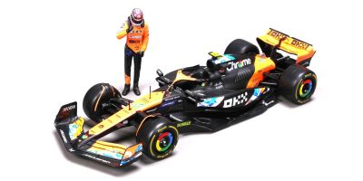 Bburago 1/24 マクラーレン F1 チーム MCL38 2024 日本GP No,4 L.ノリス ドライバー付 クリアケース  [No.BUR28040JPN]