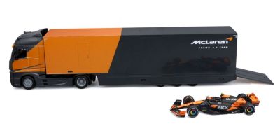 Bburago 1/43 メルセデス ベンツ アクトロス キャブ &トレーラー マクラーレン MCL38 No,4 L.ノリス  [No.BUR38401]