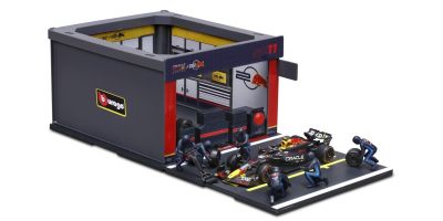 Bburago 1/43 オラクル レッドブル レーシング PIT PASS セット RB20 No,11 S.ペレス (クルー×6pcs,パドックガレージ)  [No.BUR38453P]
