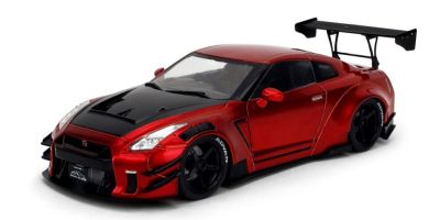 JADA TOYS 1/18 ニッサン GT-R (R35) LIBERTY WALK レッドメタリック  [No.JADA36465]