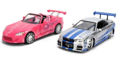 JADA TOYS 1/24 F&F ブライアン ニッサン スカイライン GT-R & スーキー ホンダ S2000 ツインパック  [No.JADA37543]