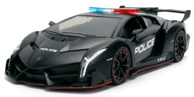 JADA TOYS 1/24 ランボルギーニ ヴェネーノ ブラック/POLICE(S.W.A.T.)  [No.JADA37756]