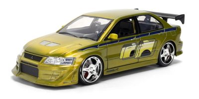JADA TOYS 1/24 F&F ミツビシ ランサー EVO7 グリーン ブラッシュ仕上げ (ブライアン)  [No.JADA37874]
