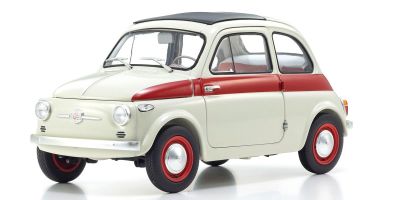 京商オリジナル 1/18 フィアット ヌォーヴァ 500 スポーツ ライトグレー/レッドライン  [No.KS08966SLG]