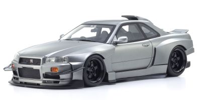 京商 サムライ 1/18 日産 スカイライン GT-R R34 Khyzyl Saleem (マットグレー)   [No.KSR18068MG]