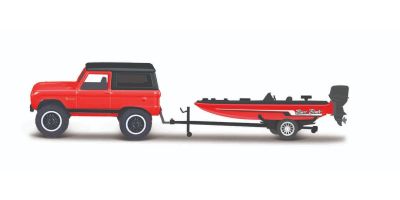 MAISTO 1/64 DTG 1966 フォードブロンコ/バス ボート レッド  [No.MS15368FBR]