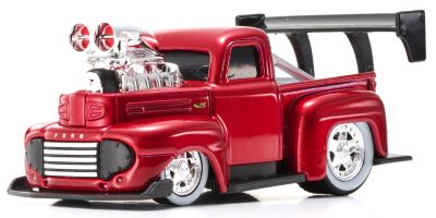 MAISTO 1/64scale MM Ford F1 Pickup 1949 With Engine Metallic Deep Red 25th Anniversary  [No.MS24916MTR]