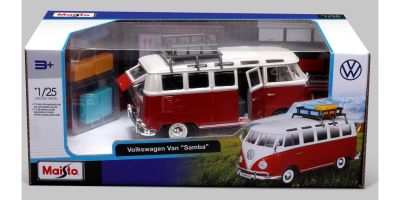 MAISTO 1/25 VW バン "SAMBA" ルーフラック&小物付  [No.MS32471]
