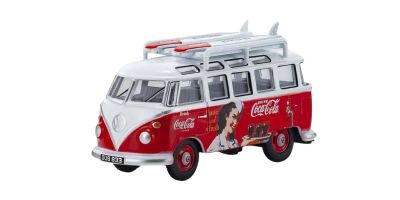 OXFORD 1/76 VW T1 バス サーフボード付 コカ・コーラ OX76VWS08CC