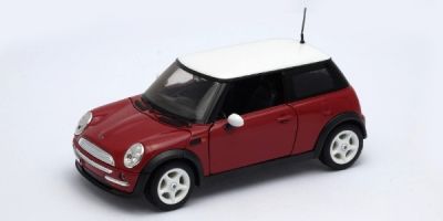 WELLY 1/24 ミニクーパーレッド(ルーフ:ホワイト)  [No.WE22075R]