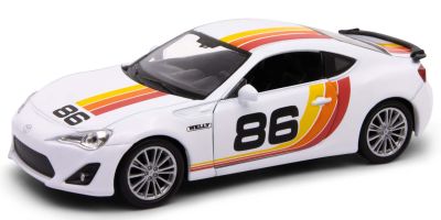 WELLY 1/34-1/39 トヨタ 86 No,86 ホワイト(イエロー/オレンジ/レッドライン) (プルバックシリーズ)  [No.WE43669S1WT]