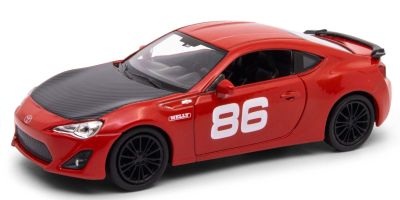 WELLY 1/34-1/39 トヨタ 86 No,86 レッド(ブラックエンジンフード) (プルバックシリーズ)  [No.WE43669S2RD]