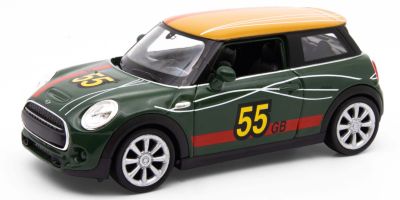 WELLY 1/34-1/39 ニュー ミニ ハッチ グリーン(プルバックシリーズ)  [No.WE43696A1GN]