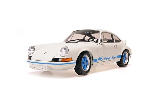 MINICHAMPS 1/18scale Porsche 911 Carrera RS 1972 White/Blue Design Logo  [No.100066022]