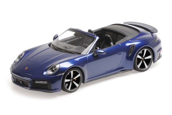 MINICHAMPS 1/18scale Porsche 911 (992) Turbo S Cabriolet 2020 Blue Metallic  [No.155069081]