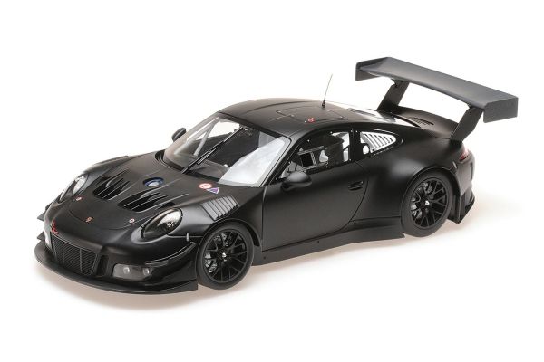 MINICHAMPS 1/18scale PORSCHE 911 GT3 R – PLAINBODY VERSION – MATT BLACK  [No.155186901]