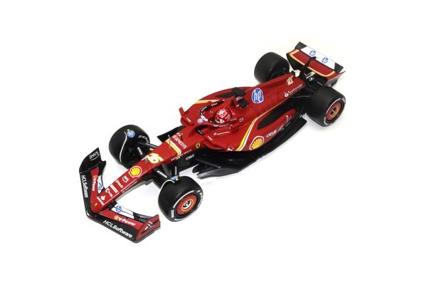 Bburago 1/24 フェラーリSF-24 2024 No,16.ルクレール ドライバー付  クリアケース  [No.18-26821L]