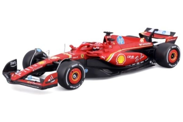 Bburago 1/24 フェラーリ SF-24 モナコGP 2024 No.16 C.ルクレール ドライバー付 組立キット  [No.18-26856]