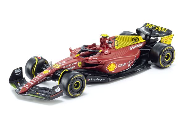 Bburago 1/43 スクーデリア フェラーリ F1-75(2022)  イタリアGP 75th ANIV スペシャルカラー No.55, C.サインツ  [No.18-36832S75]