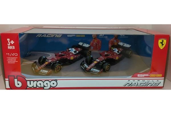 Bburago 1/43 フェラ－リ SF-25 2台セット No,16ルクレール/No,44 ハミルトン  [No.18-36839]