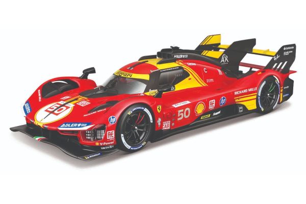 Bburago 1/18 フェラーリ 499P ル・マン 2024 ウィナー No,50　ウィンドウボックス  [No.18-16303R]