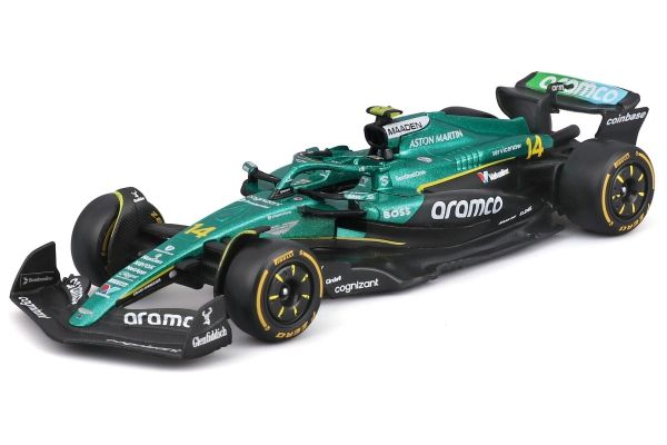 Bburago 1/43 アストン マーティン アラムコ F1チーム AMR25 2025 オーストラリア GP No,14 F. アロンソ ウィンドウボックス  [No.BUR38250A]