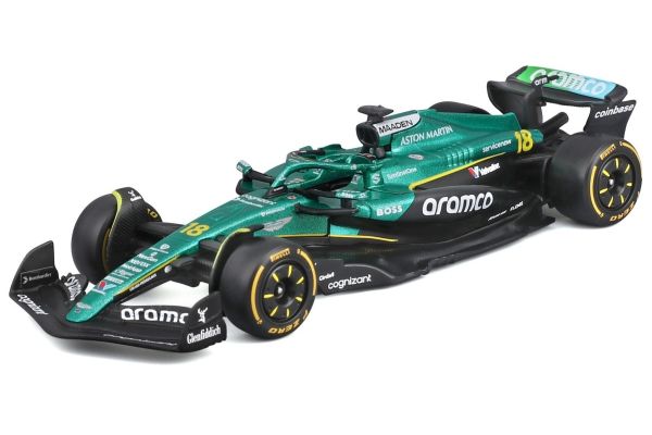 Bburago 1/43 アストン マーティン アラムコ F1チーム AMR25 2025 オーストラリア GP No,18 L.ストロール ウィンドウボックス  [No.BUR38250S]