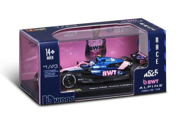 Bburago 1/43 BWTアルピーヌ A525 2025 モナコGP No,43F.コラピント ドライバー付  [No.BUR38258C]