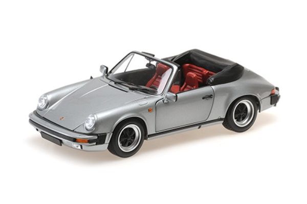 MINICHAMPS 1/18scale Porsche 911 Carrera 3.2 Cabriolet 1983 Grey Metallic  [No.100063034]