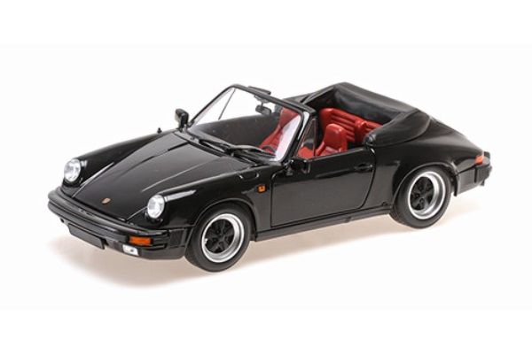 MINICHAMPS 1/18scale Porsche 911 Carrera 3.2 Cabriolet 1983 Black  [No.100063035]