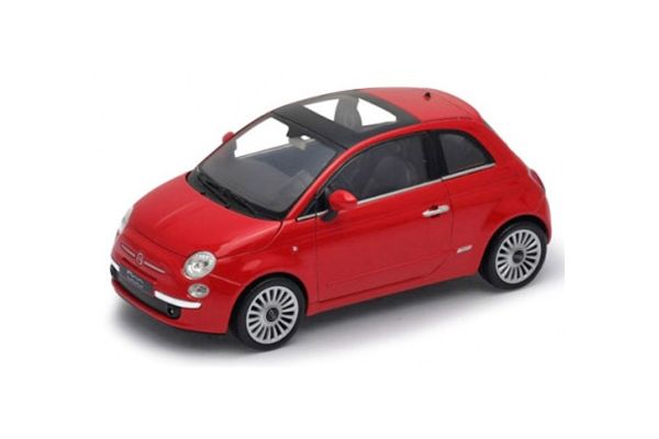 WELLY 1/24scale 2007 Fiat 500 Red [No.WE22514R]
