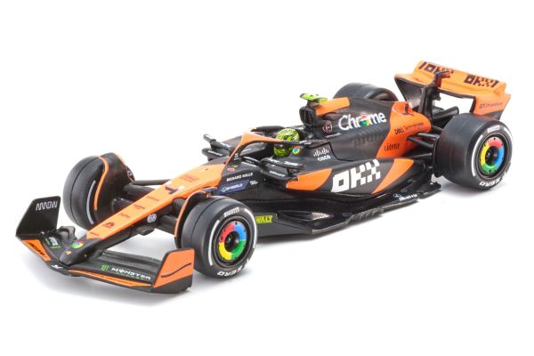 Bburago 1/43 マクラーレン F1 チーム MCL38 マイアミGP 2024 No,4 L.ノリス ドライバー付 クリアケース  [No.BUR38215NMIA]