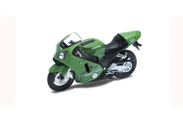 京商 ミニカー | WELLY 1/18scale Kawasaki 2001 Ninja ZX-12R Green 