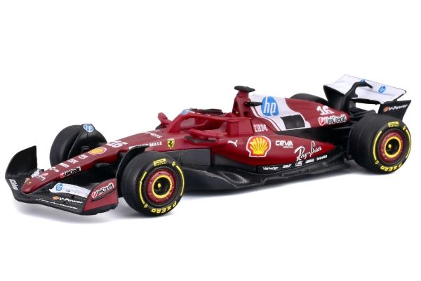 Bburago 1/64 フェラーリ SF-25 2025 オーストラリアGP No,16 C.ルクレール クリアケース/ドライバー無  [No.18-56804L]