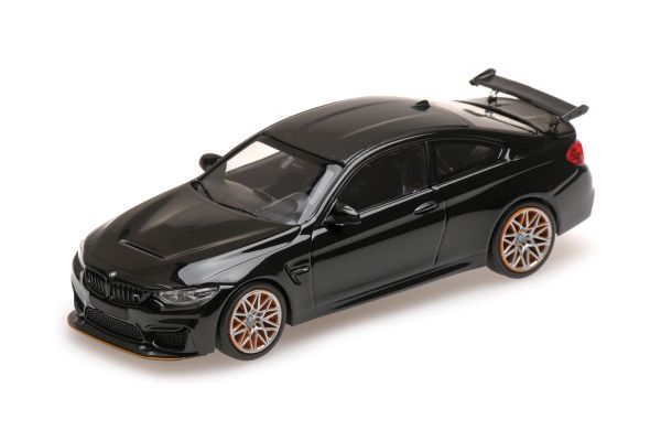 MINICHAMPS 1/43scale BMW M4 GTS – 2016 – BLACK METALLIC W/ ORANGE WHEELS [No.410025222]