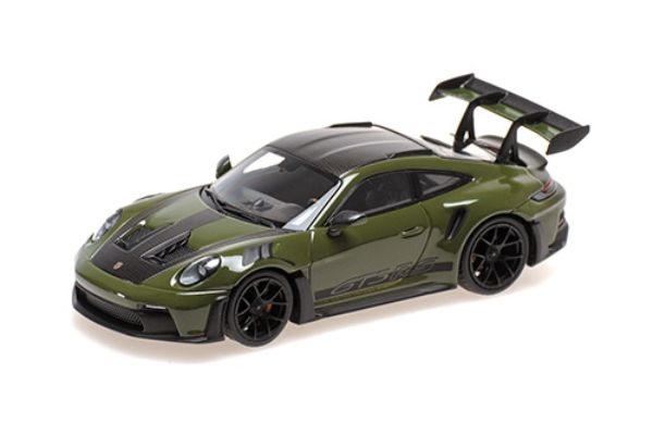 MINICHAMPS 1/43scale Porsche 911 (992) GT3RS 2024 Nato Olive/Black Wheels  [No.410062110]