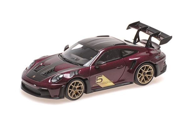 MINICHAMPS 1/43 ポルシェ 911 (992) GT3RS 2023 パープル/ゴールドホイール  [No.410062112]