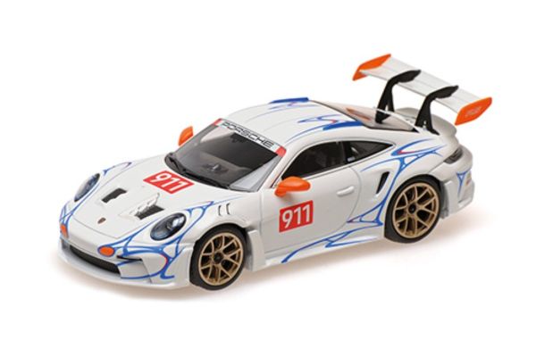 MINICHAMPS 1/43 ポルシェ 911 (992) GT3RS 2023 ホワイト/オレンジデコレーション  [No.410062115]