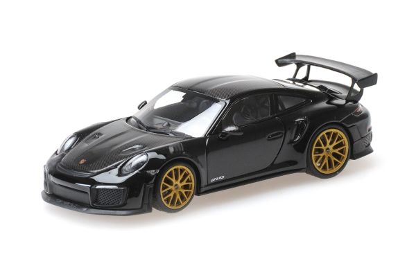 MINICHAMPS 1/43scale Porsche 911 (991.2) GT2RS 2018 Black (Weissach Package) Aurum Wheel  [No.410067291]