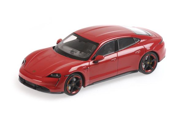 MINICHAMPS 1/43scale Porsche Taycan Turbo S 2020 KAMINROT (Red)  [No.410068472]