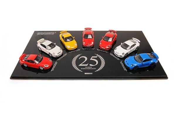 MINICHAMPS 1/43 ポルシェ 911 GT3 1999-2024 25周年 アニバーサリー 7台セット  [No.412067025]