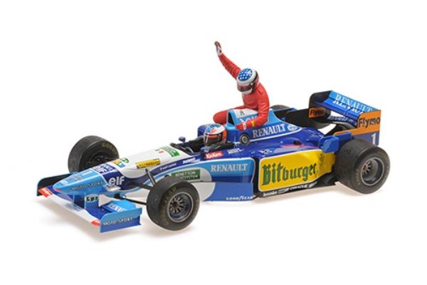 MINICHAMPS 1/18 ベネトン ルノー B195 ミハエル・シューマッハ カナダGP 1995 ライドオン ジャン・アレジ フィギュア付き 510950601