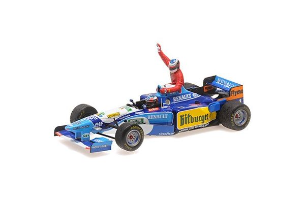 MINICHAMPS 1/43 ベネトン ルノー B195 ミハエル・シューマッハ カナダGP 1995 ライドオンジャン・アレジ フィギュア付  [No.517950601]